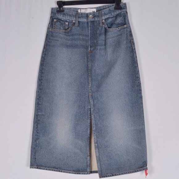 rag & bone Blue Denim Skirt - Picture 2 of 4